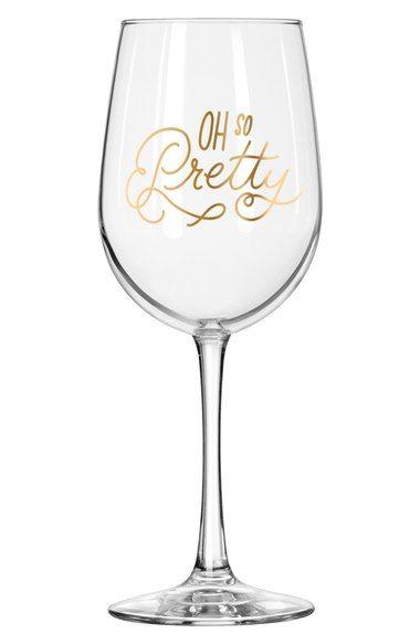 زفاف - 'Oh So Pretty' Wine Glass