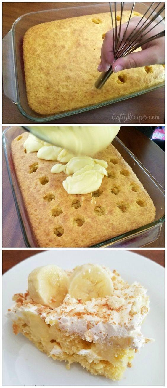 Hochzeit - Banana Cream Poke Cake Recipe