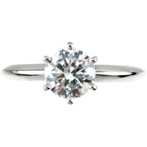 Mariage - 14kt White Sapphire Alternative Engagement Ring