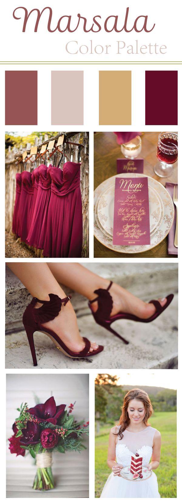 Wedding - Marsala Color Palette