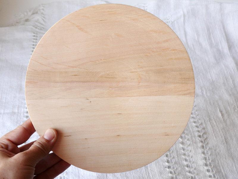 زفاف - Wooden plate 16,5 cm 6.49 inch unfinished natural eco friendly