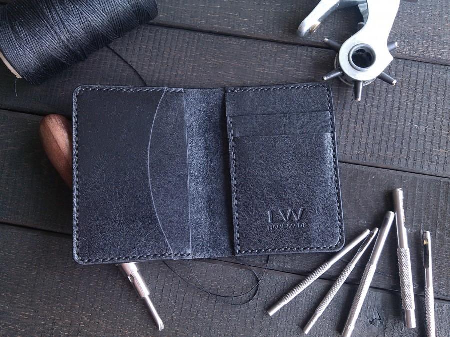 زفاف - Minimalist wallet Leather wallet Personalized wallet