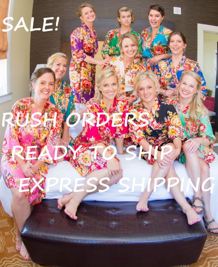 Mariage - RUSH ORDERS..Bridesmaid robes, Floral robes for Bridesmaids,, getting ready robes, wedding  bridesmaids gifts,  floral robes,