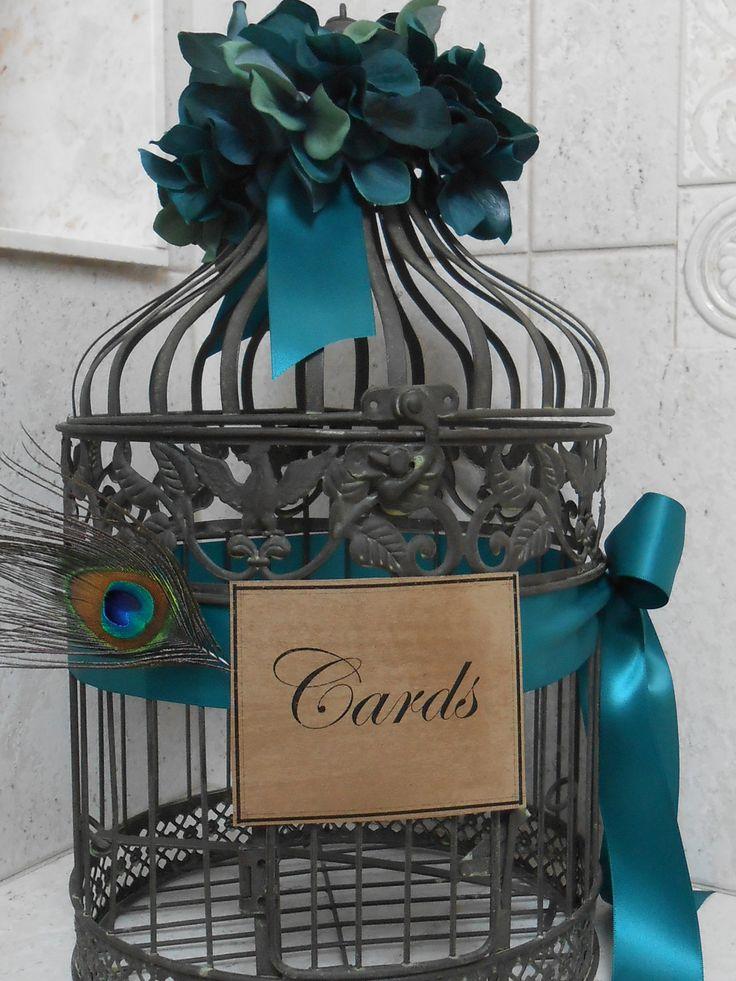 Wedding - For Stephanie Only / Don Not Purchase Unless You Are Stephanie / Wedding Card Holder / Birdcage Cardholder / Peacock Wedding