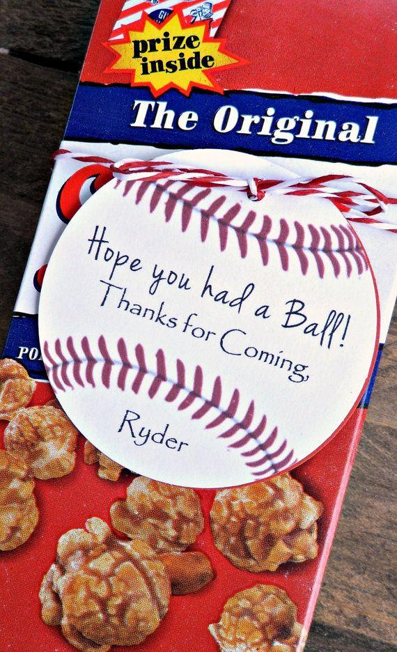 Свадьба - Custom Baseball Birthday Party Favors- Hope You Had A Ball!, Boys Baseball Birthday