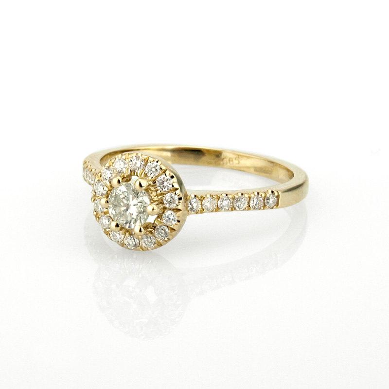 زفاف - Engagement Ring, Diamond Solitaire Engagement ring, 14k Gold Engagement Ring with Certified Diamonds, Wedding Jewelry.