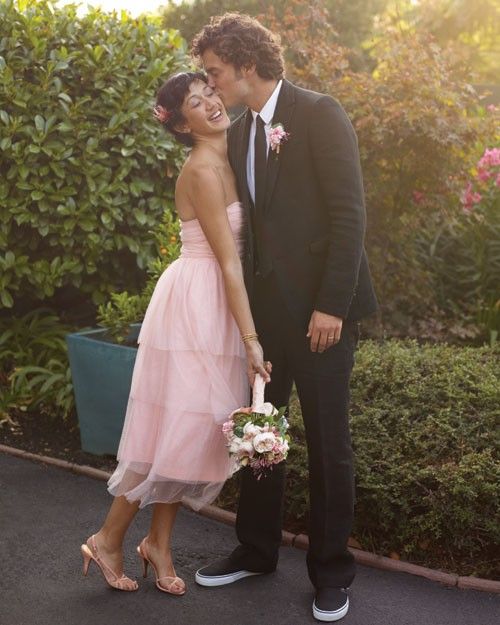 Wedding - A Casual Yellow-and-Pink Wedding At Home In California