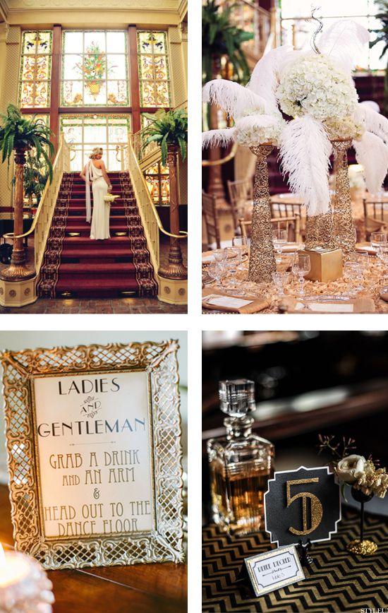 Hochzeit - A Great Gatsby Themed Wedding: The Party Of The Year