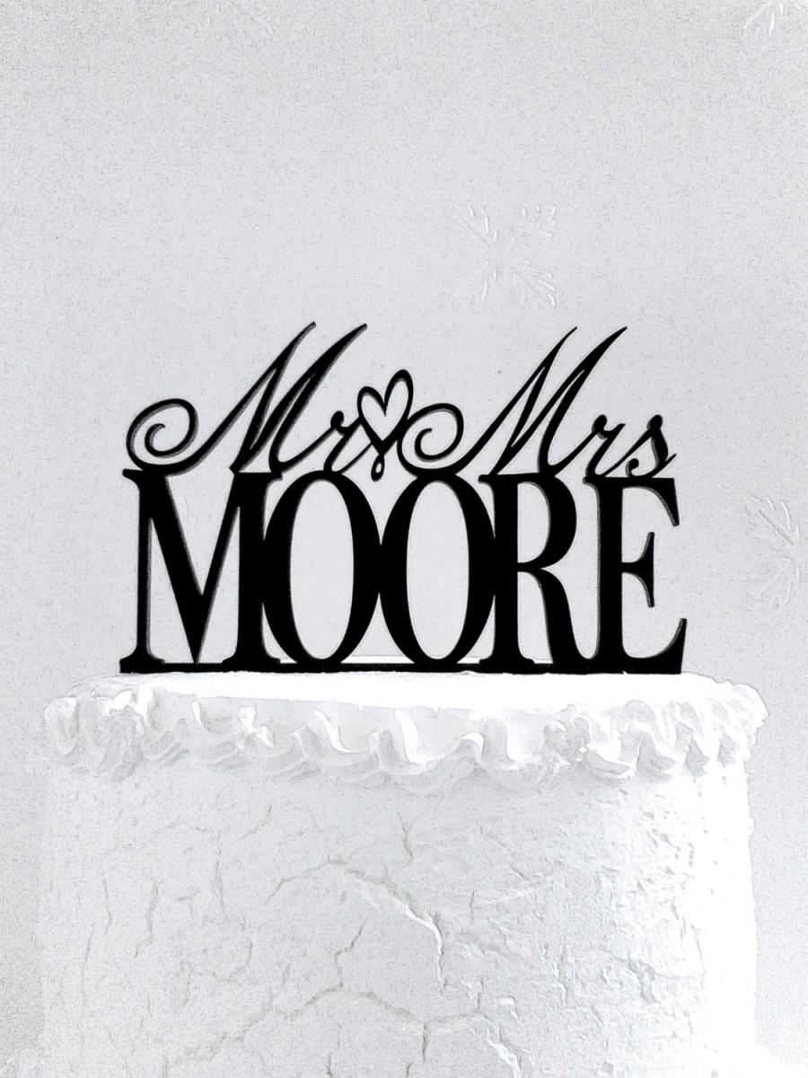 زفاف - Mr and Mrs Moore Wedding Cake Topper