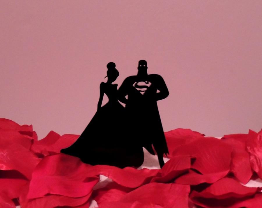Wedding - Stunning Superman and Princess Cake Topper