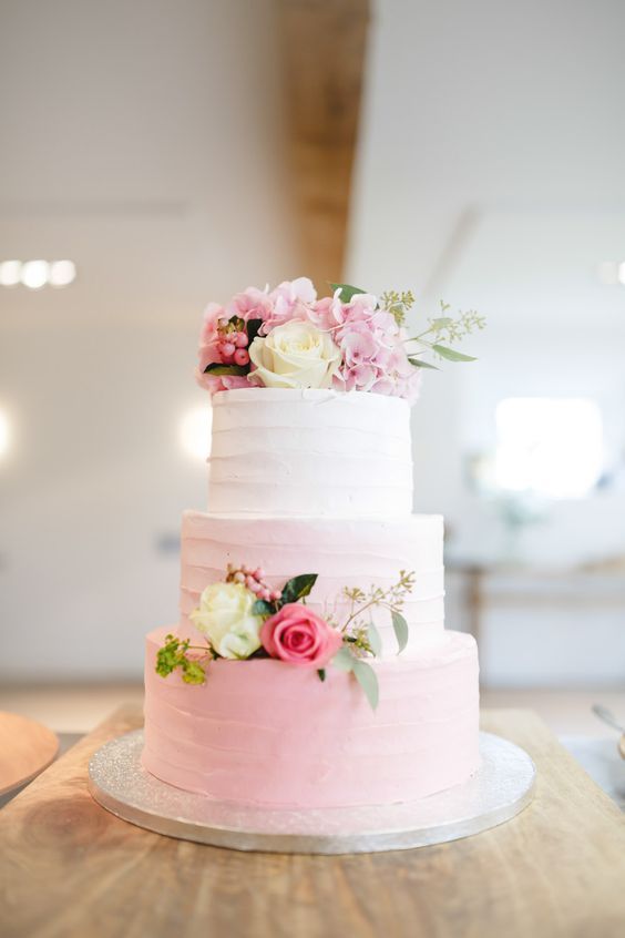 زفاف - Cymbeline Lace Wedding Dress For A Classic Dutch Wedding In The Netherlands With White & Pink Ombre Stationery & Cake.