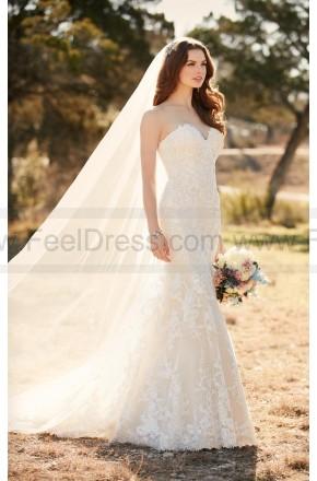 زفاف - Essense Of Australia Lace Fit And Flare Wedding Dress Style D2109