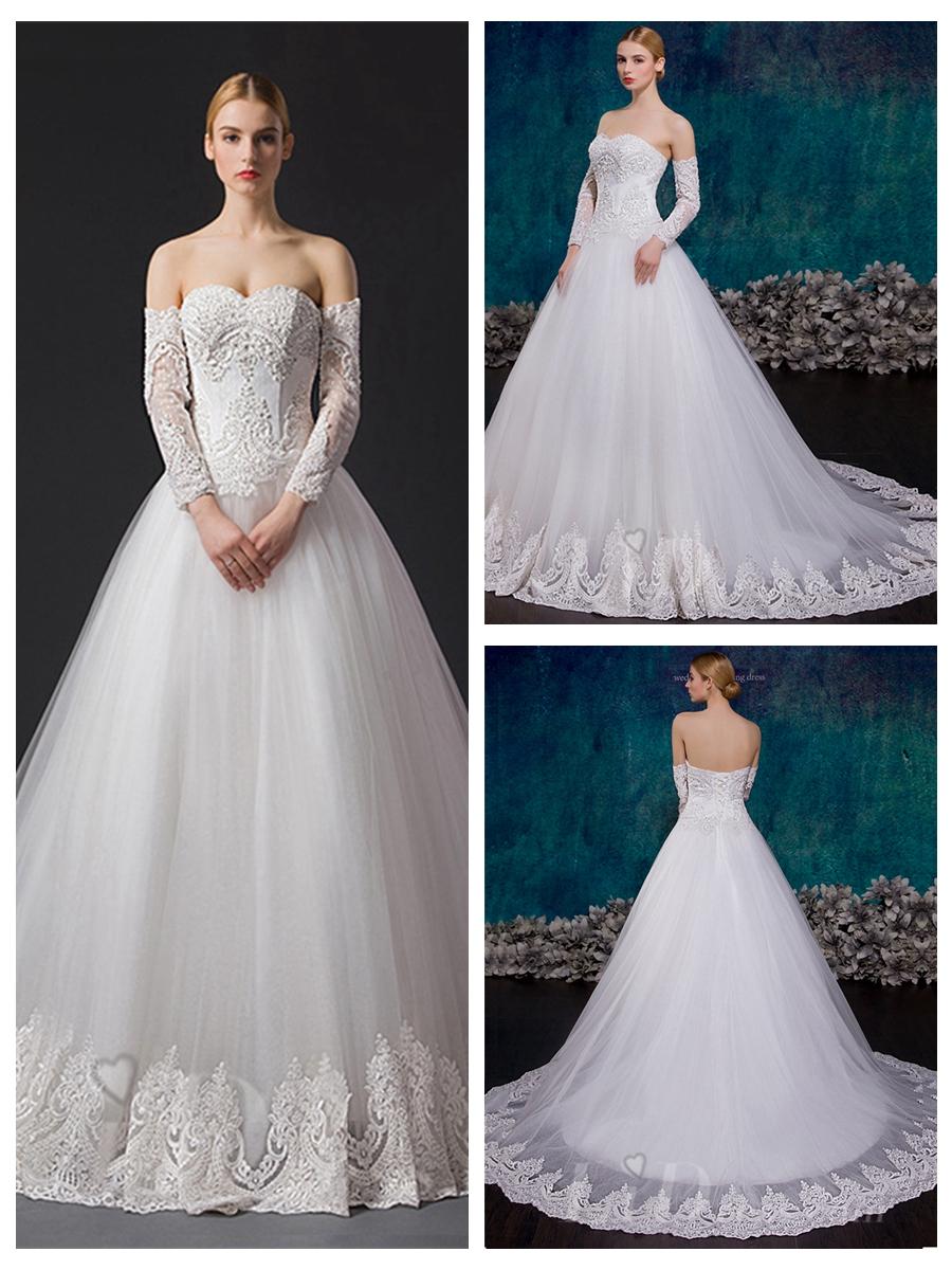 زفاف - Sweetheart Beaded Bodice A-line Wedding Dress