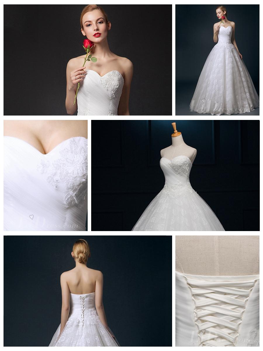 Hochzeit - Sweetheart A-line Lace Wedding Dress
