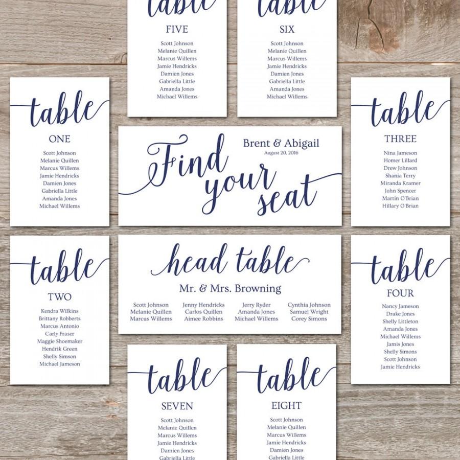 Wedding Seating Chart 20 Tables