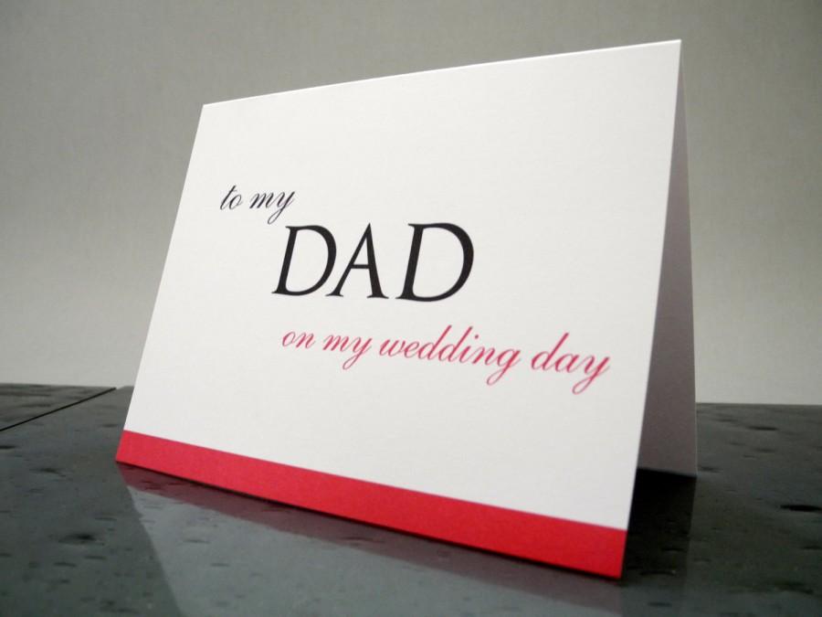 Wedding - To my Dad on my Wedding Day Card - Father Wedding Day Gift