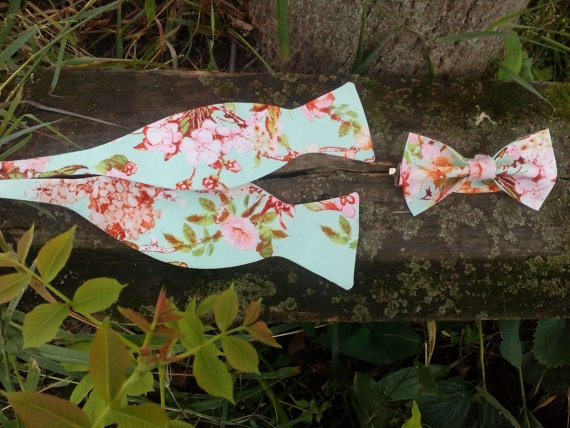 زفاف - Bow ties Self-tied and pretied bow ties in shabby chiic pattern Men's stylish accessiries Wedding bowtie Les nœuds papillons pour les hommes