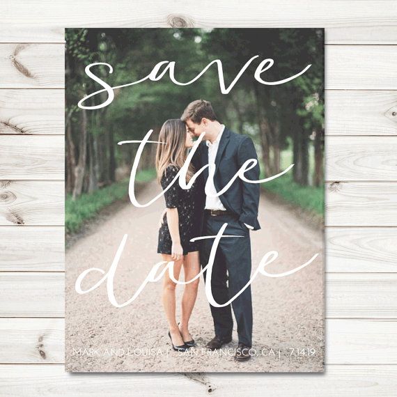Wedding - Photo Save The Date Cards, Fall Save The Date Cards, PRINTABLE Save The Date