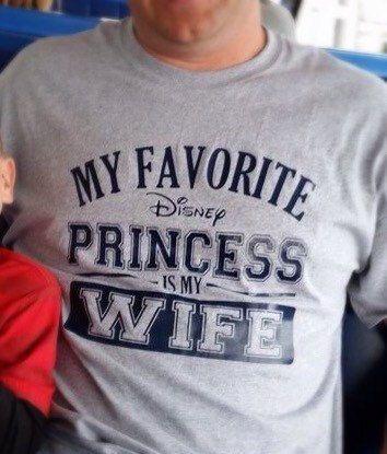 Wedding - My Favorite Disney Princess Is My WIFE...Adult Unisex T Shirt! Disney Vacation Shirt, Honeymoon Shirt, Couples Disney Shirt, Family Disney
