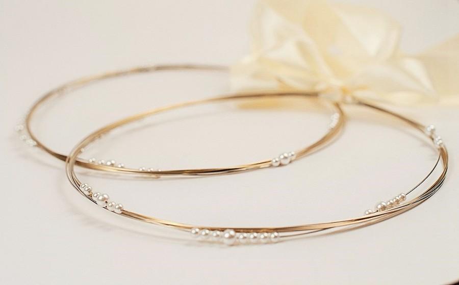 Wedding - STEFANA Wedding Crowns - Orthodox Stefana - Bridal Crowns Silver Gold GHEA - One Pair