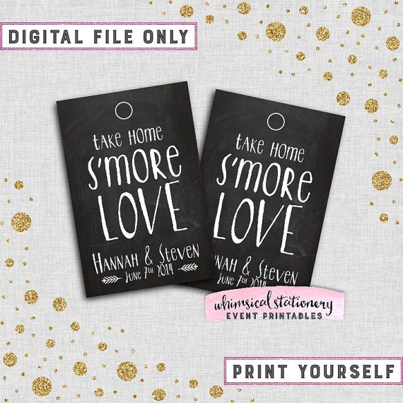Wedding - S'More Love Favor Tags