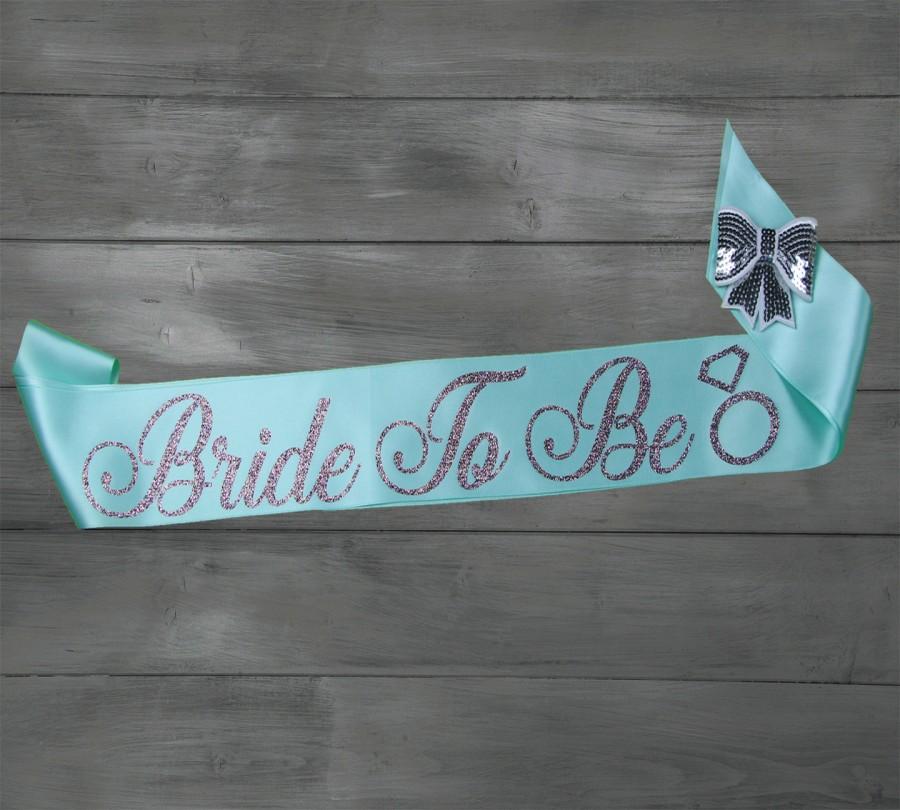 Hochzeit - Bride To Be Sash – Bachelorette Sash – Custom Bridal Sash - Bridal Sash - Satin Bride Sash