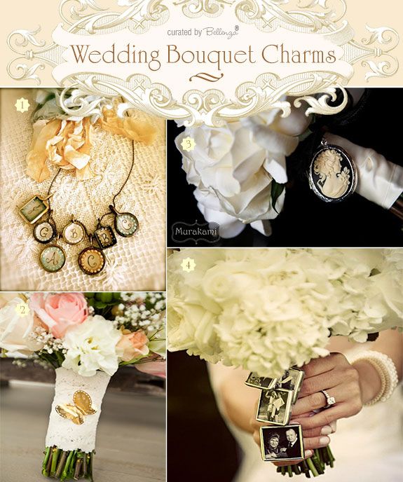 Свадьба - Wedding Bouquet Charms: So Precious And Sentimental!