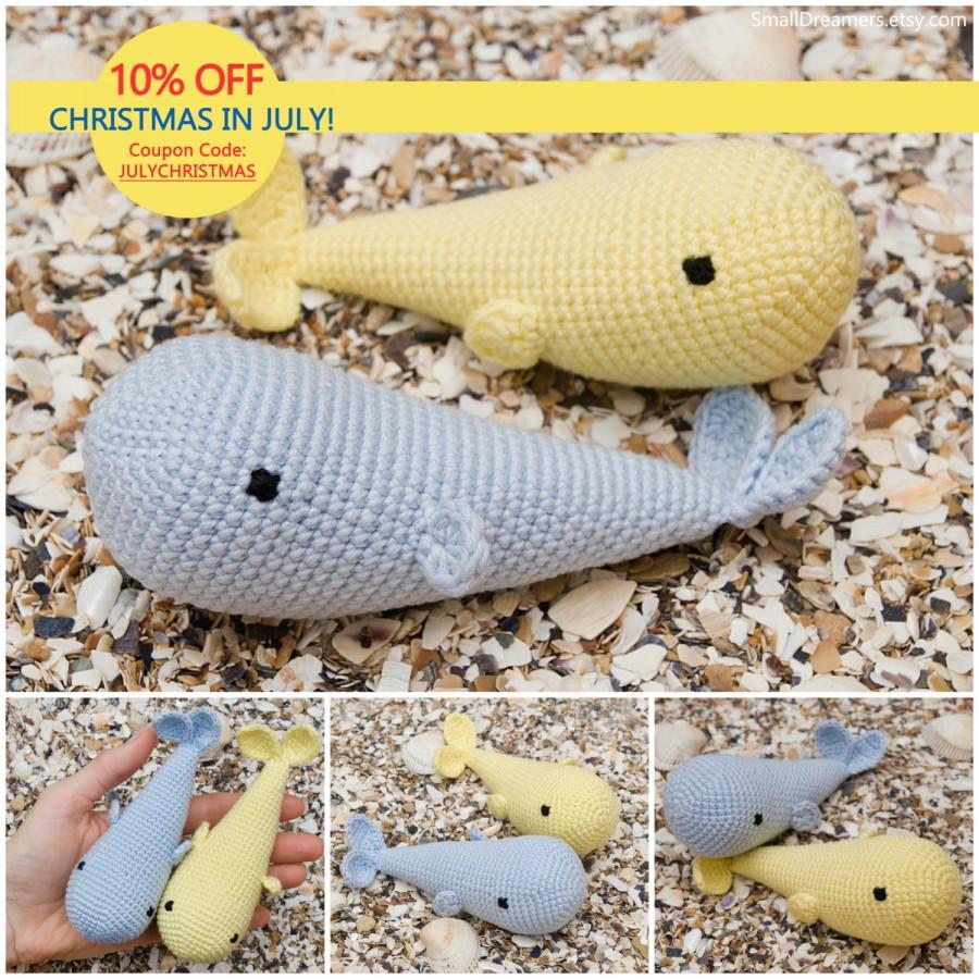 زفاف - Whale toy Crochet whale Stuffed animal Aquatic toy Nautical nursery decor Sea animal Soft toy for kid Handmade baby gift Blue whale