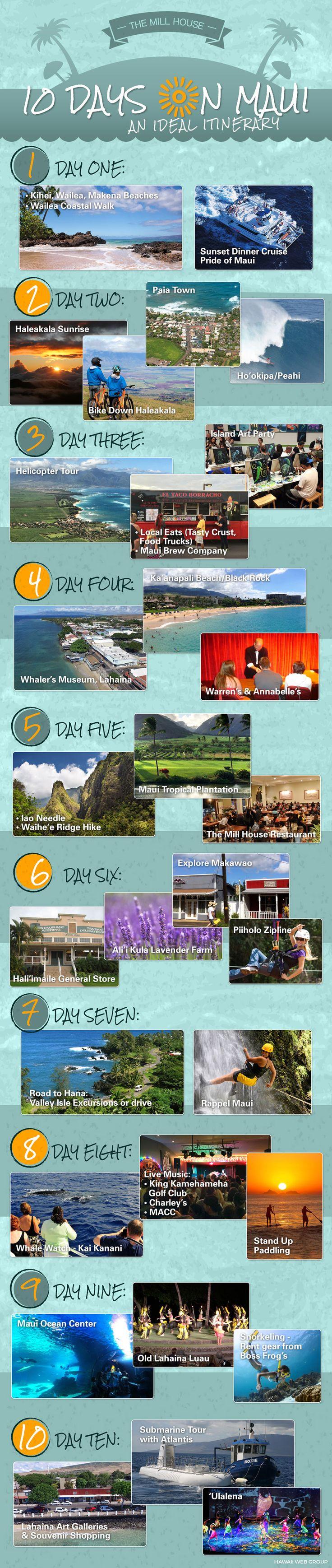 Wedding - 10 Day Maui Itinerary - Each Days Fun Outlined