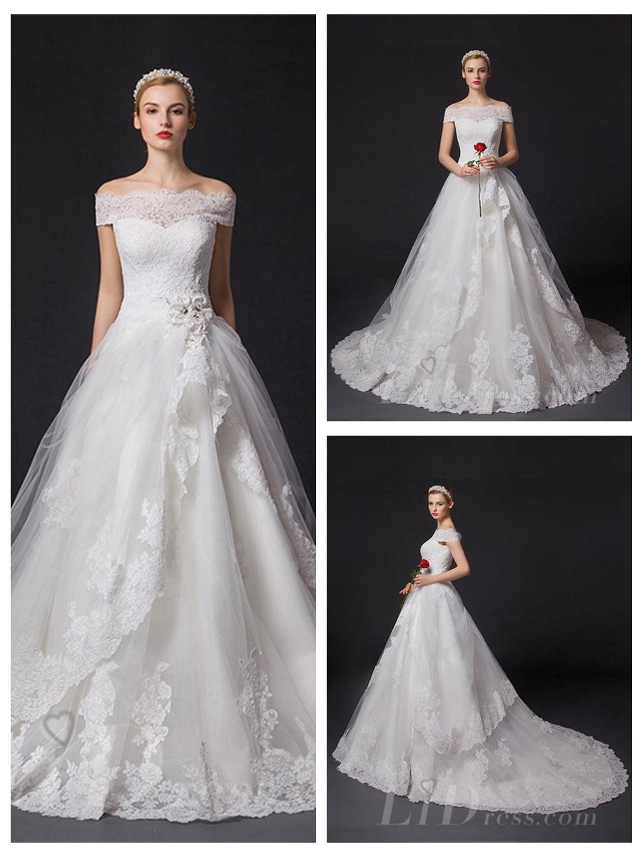Wedding - Off-the-shoulder Princess A-line Wedding Dress