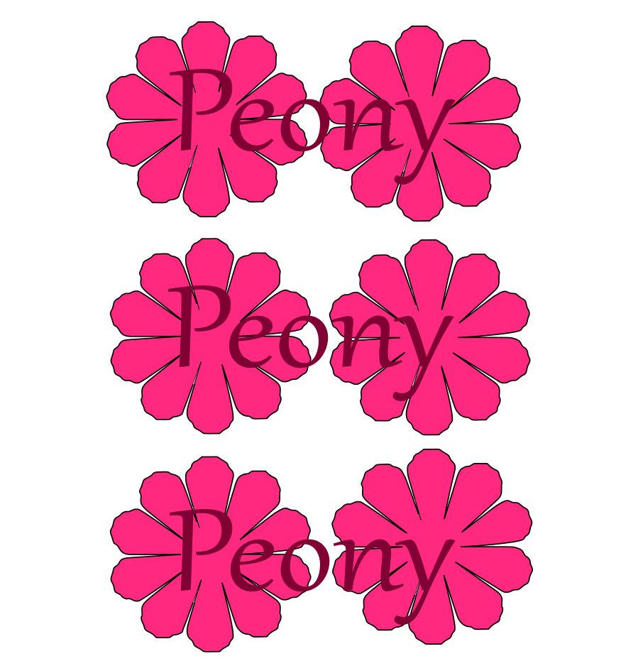 زفاف - Paper Peony Flowers, DIY Paper flower Templates, Paper flower tutorial, Paper flower pattern,  DIY Paper flower bouquet, SVG Cutting Files