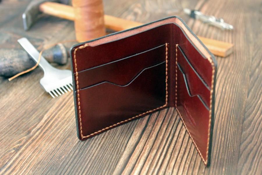 Wedding - Leather wallet Personalized wallet Anniversary gift for him Slim wallet Mens wallet Front pocket wallet Minimalist wallet thin wallet quote