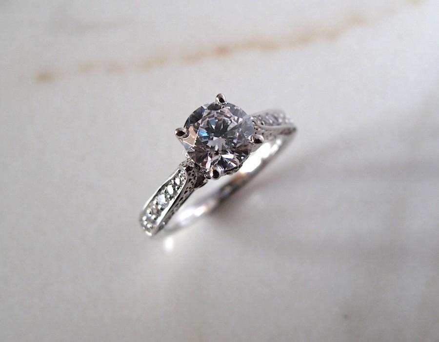 زفاف - AmourJewellery - Fine Handcrafted Vintage Engagement Ring; Style RB0353; 14K Gold