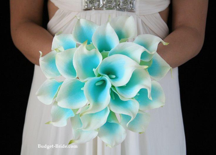 زفاف - Malibu Turquoise Halo Calla Lily