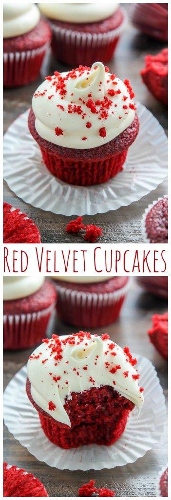 Hochzeit - One Bowl Red Velvet Cupcakes