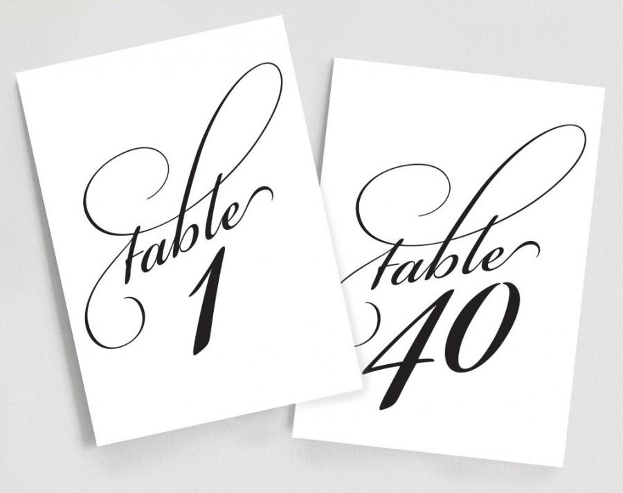 Free Table Number Templates 5x7