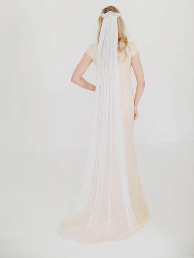 زفاف - Calista - English Silk Tulle veil