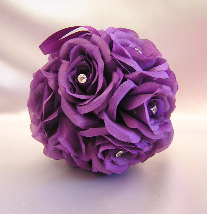 Mariage - Wedding Reception Kissing Ball Pomander Pew Decorations Flower Girl Basket Bouquet Your Colors