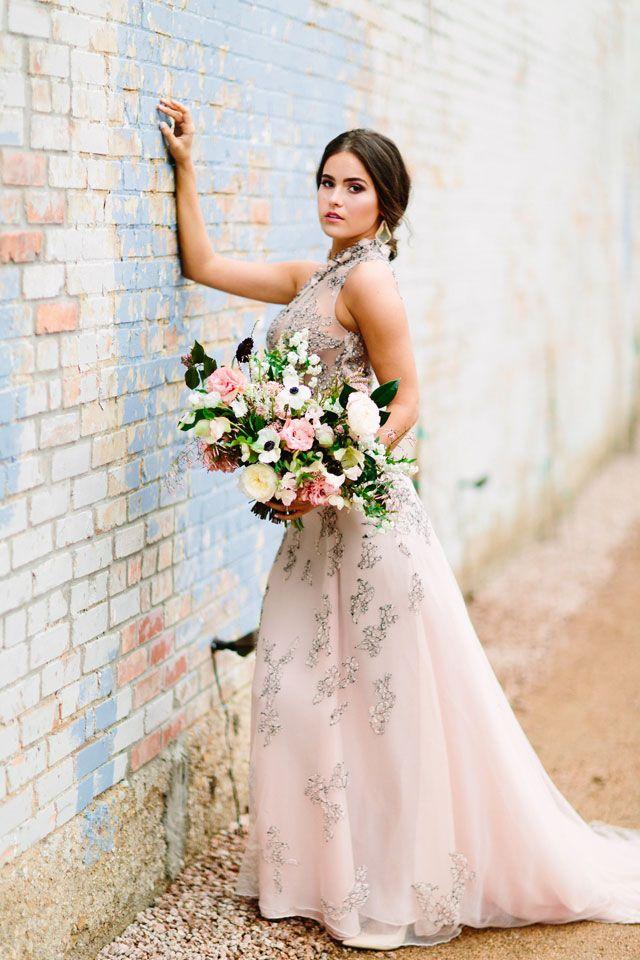 Wedding - Moody Rose Quartz And Serenity Elopement Inspiration