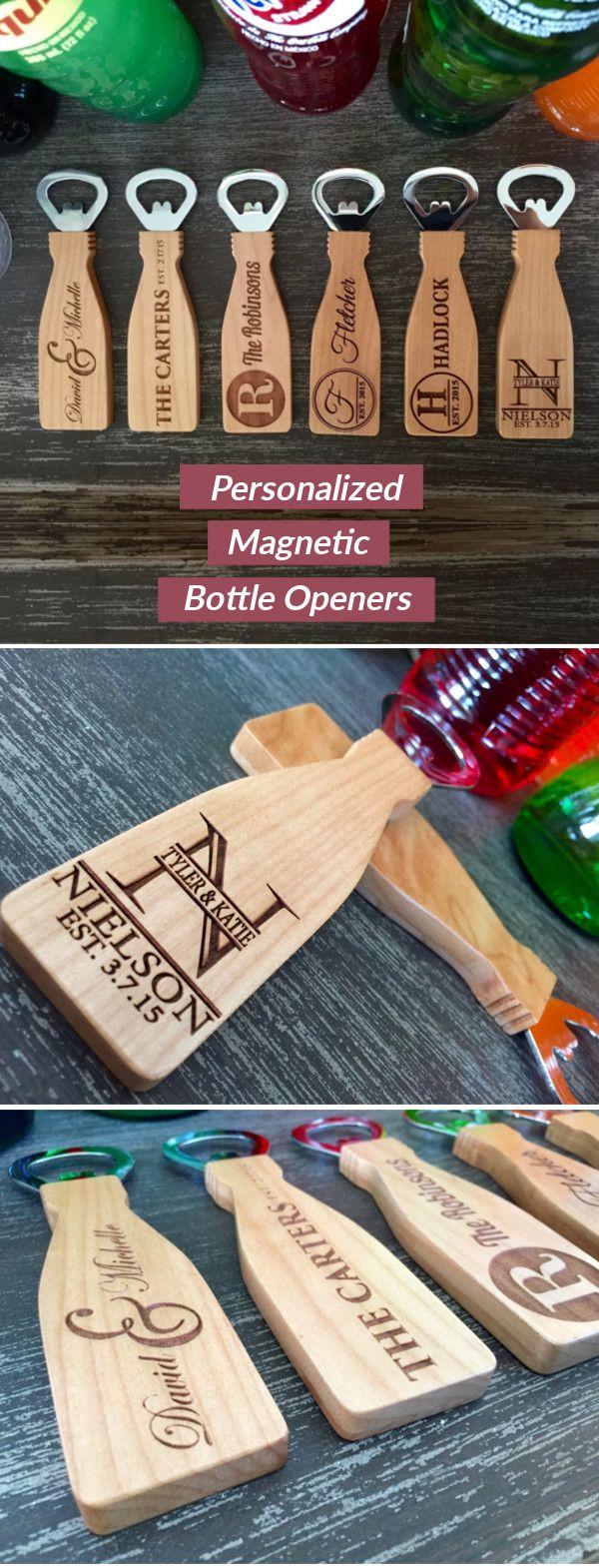 زفاف - Personalized Magnetic Bottle Openers - 6 Classic Designs!