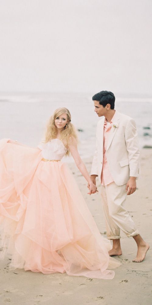 Wedding - 24 Stunning Peach & Blush Wedding Gowns You Must See