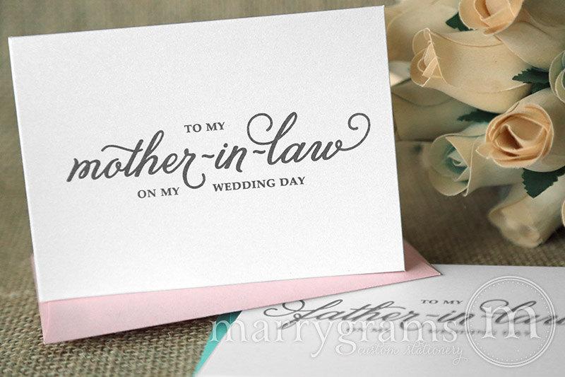 Mariage - Wedding Card to Your Future Mother-in-Law & Father in-Law - Parents of the Bride or Groom Cards - Parents-In-Law Gift Idea Wedding Day CS05