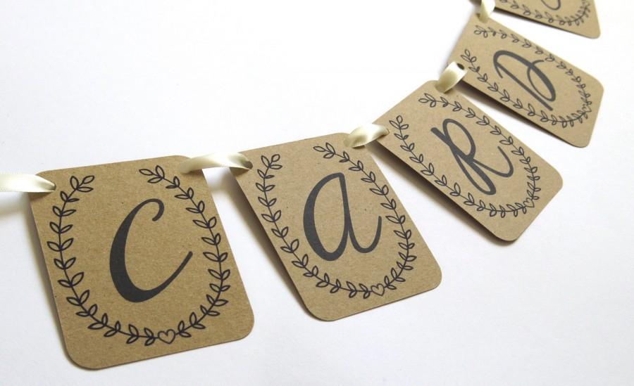 Mariage - Wedding Cards Banner Garland Rustic Country Wreath Eco