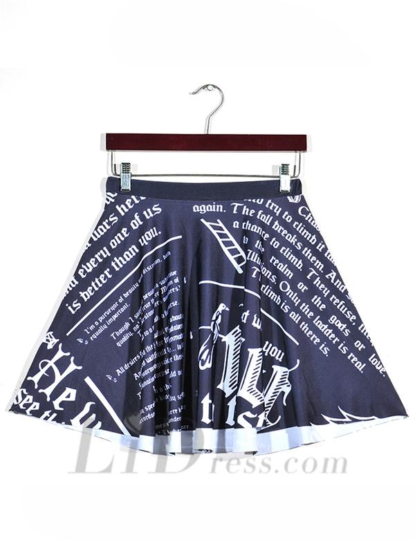 زفاف - Womens Boutique Hot Selling Digital Alphabet Pleated Skirts Skirt Skt1144