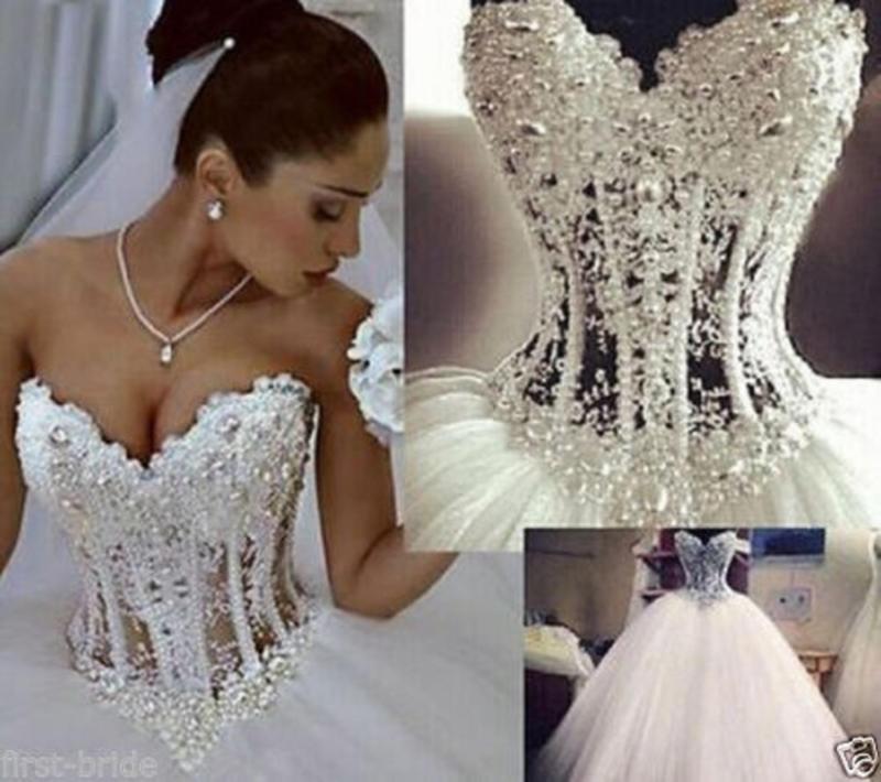 زفاف - White ivory Lace Bridal Gown beach Wedding Dress Custom Size 6 8 10 12 14 16 18