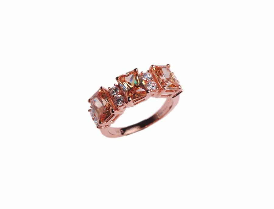 زفاف - KIMMY, Mnemosyne Champagne Gemstone Ring Bridal ring Citrine ring Unique Engagement Ring Fine jewelry ring