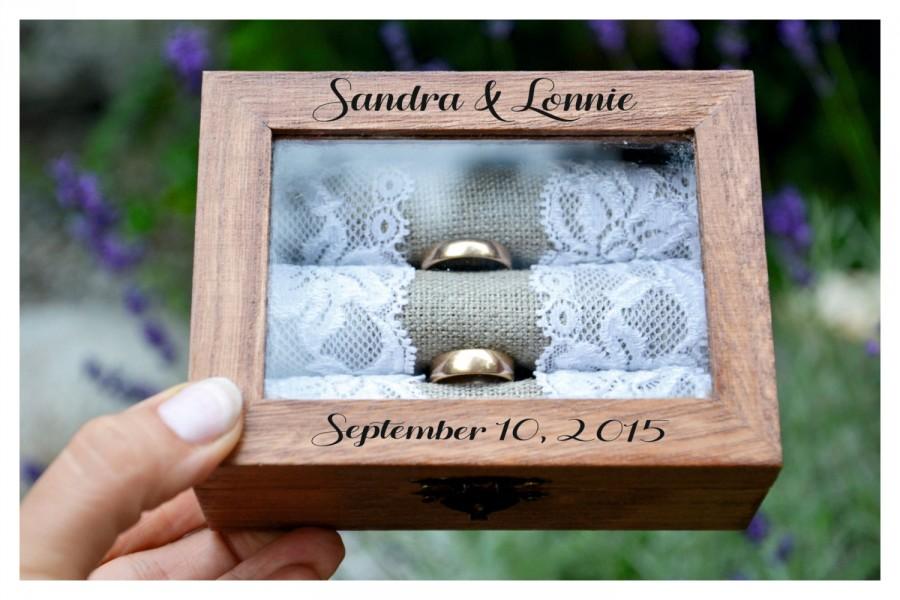 Mariage - ring box, Personalized ring box, wedding box, wooden ring box ,ring bearer box,engagement ring box, custom ring holder (RX33)