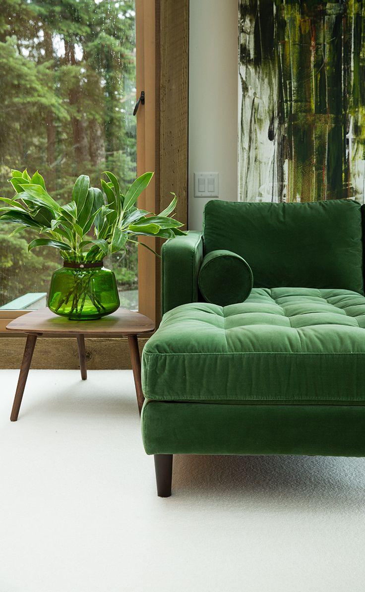 Mariage - Sven Grass Green Left Sectional Sofa