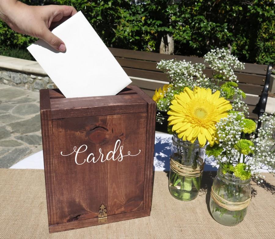 Wedding - Rustic Wedding Card Box Wedding Card Holder Wedding Card Mailbox Keepsake Box Card Box Wedding gift card box Wedding box for Cards