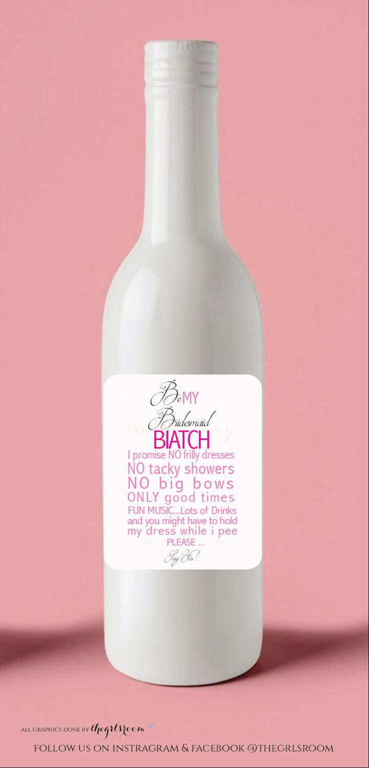 Will On your own Be My Bridesmaid? Printable Wine Label. Customized photograph relating to Printable Wine Label named Will Your self Be My Bridesmaid? Printable Wine Label. Personalized